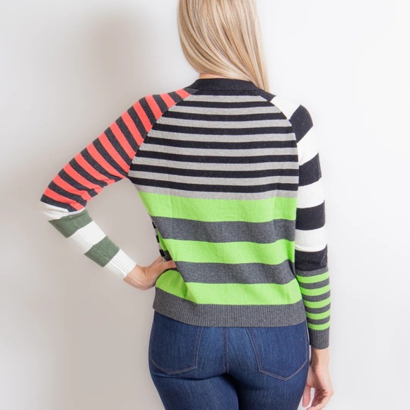Cotton & Cashmere Mixed Stripe Cardi - Picture 10 of 11